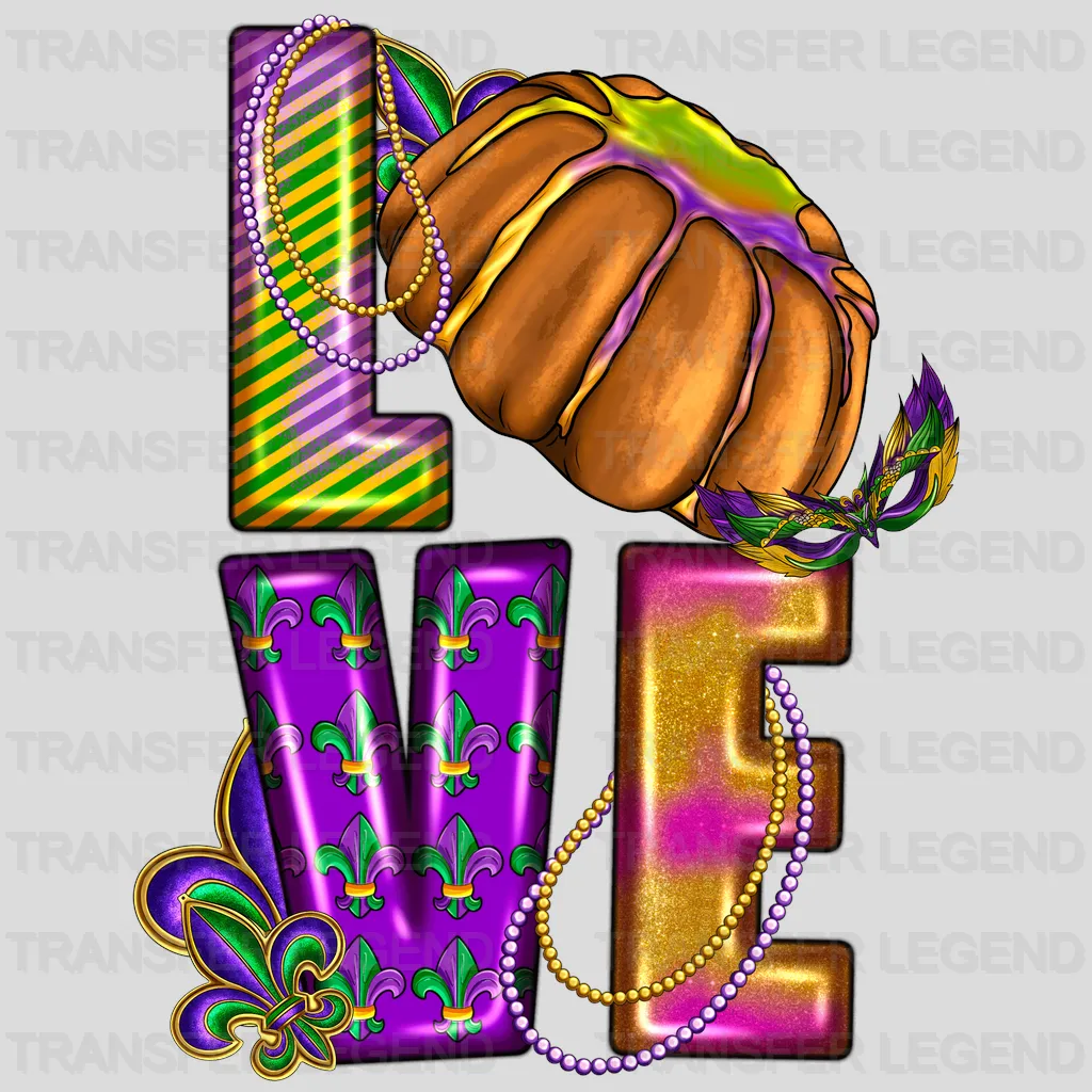 Live Mardi Gras Design- Mardi Gras DTF heat transfer - transferlegend