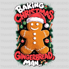 Gingerbread Man Christmas design - DTF Heat Transfer - transferlegend