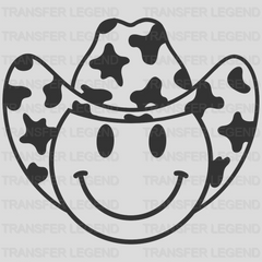 Cowboy Hat Smiley Face Design - DTF heat transfer - transferlegend