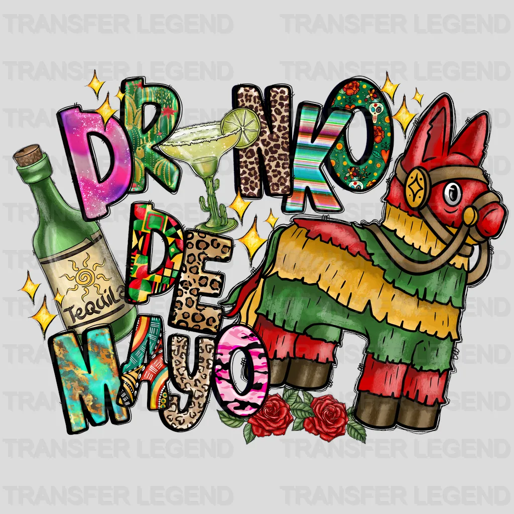 Drinko De Mayo - Cinco De Mayo DTF heat transfer - transferlegend