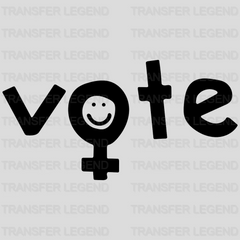 Vote Smiley Women Design - DTF heat transfer - transferlegend