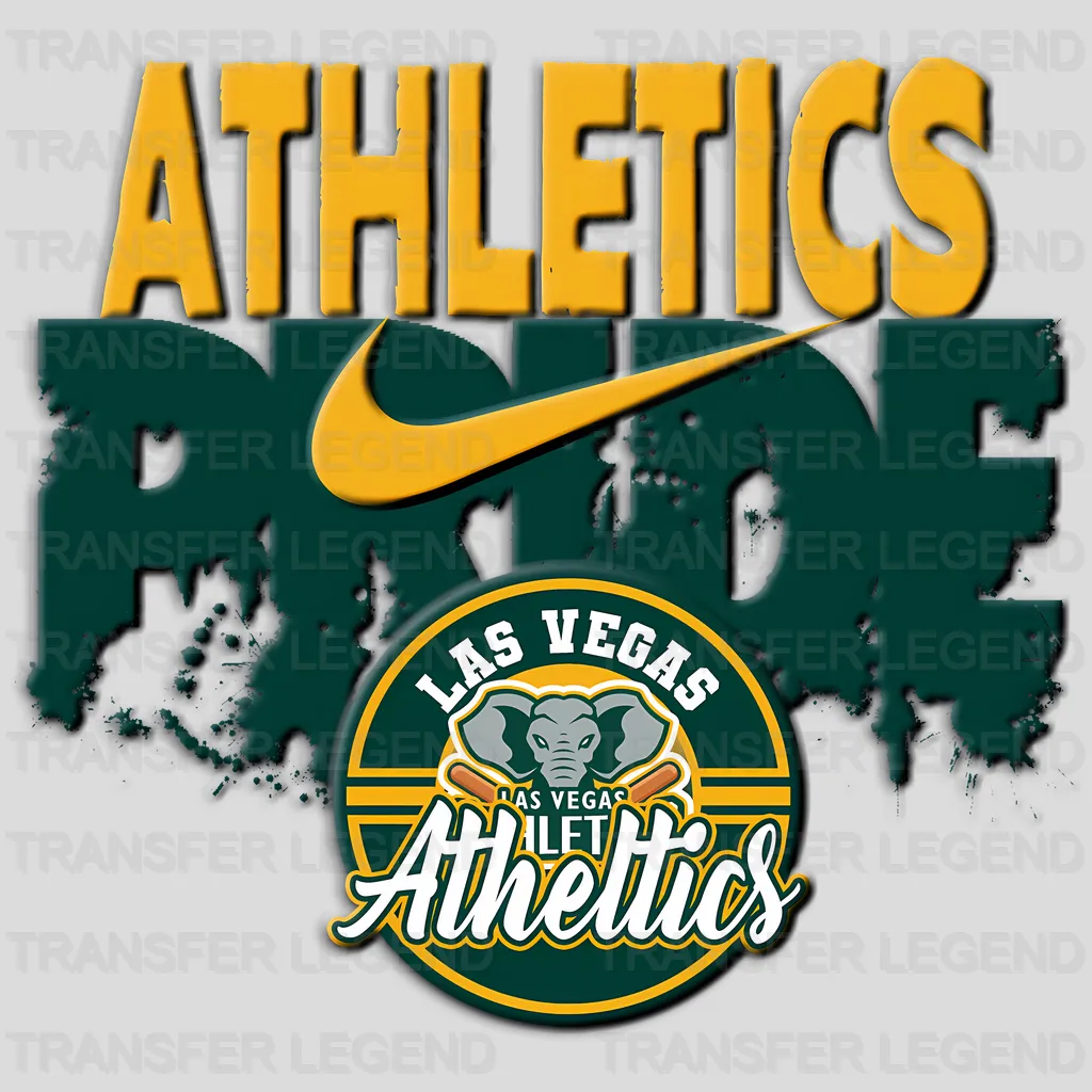 Oakland Athletics MLB Las Vegas Athletics Classic Shield Logo Badge - DTF Iron On Transfer