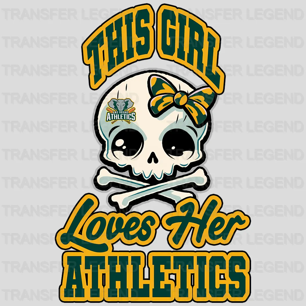 Oakland Athletics MLB This Girl Loves Her Athletics DTF Iron On Transfer