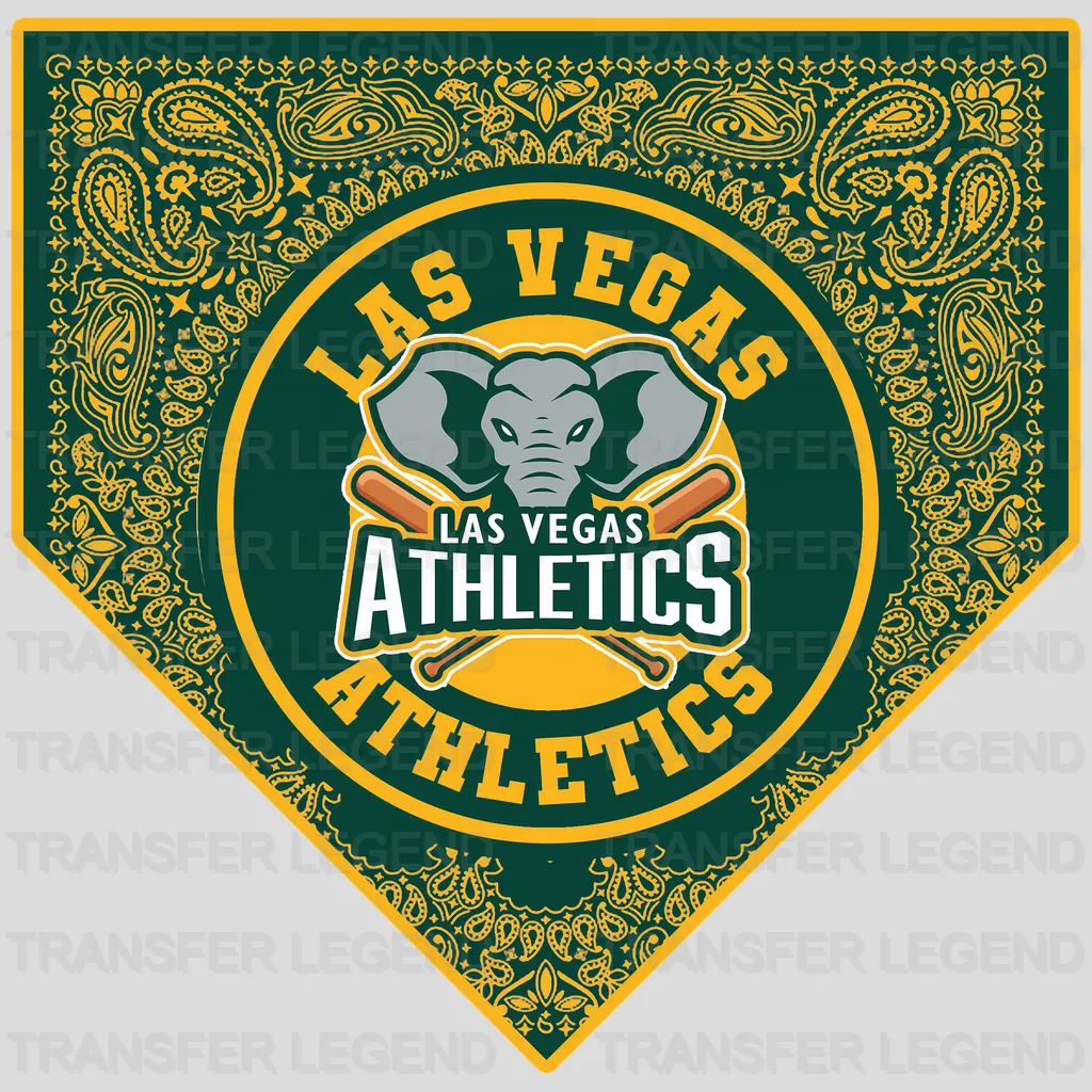 Oakland Athletics MLB Las Vegas Athletics Diamond Shape Logo Emblem - DTF Iron On Transfer