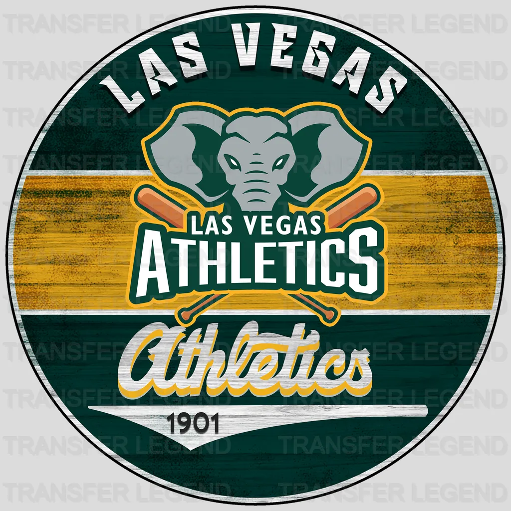 Oakland Athletics MLB Las Vegas Est 1968 DTF Iron On Transfer
