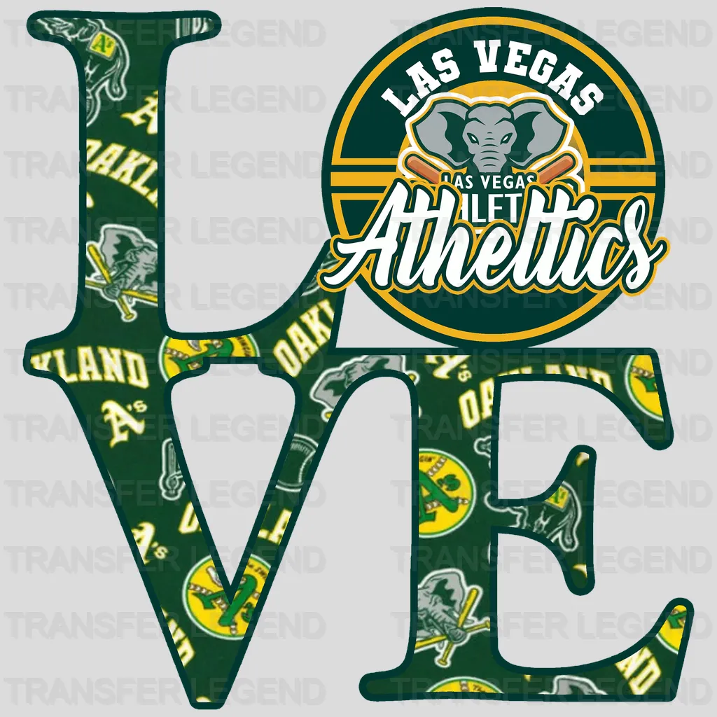 Oakland Athletics MLB Love DTF Iron On Transfer