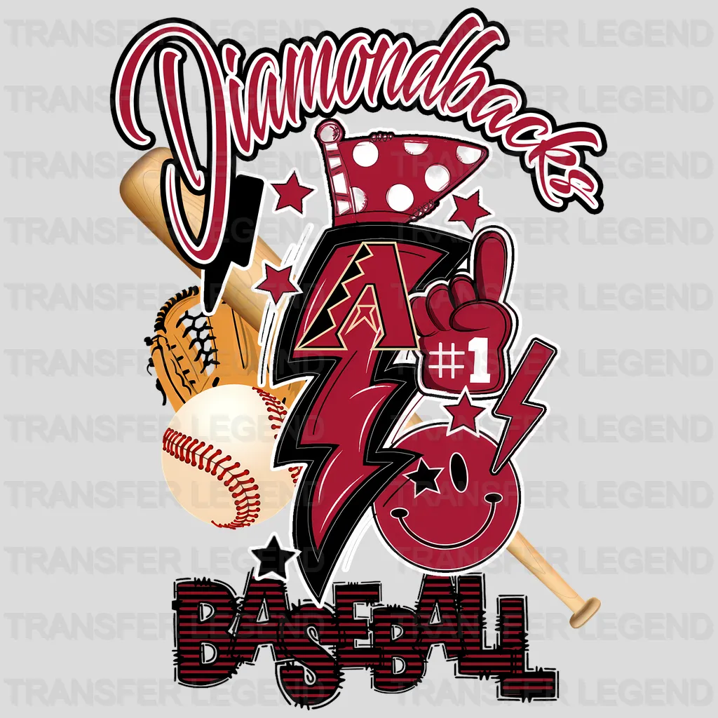 Arizona Diamondbacks MLB Gear Composition - DTF Iron On Transfer