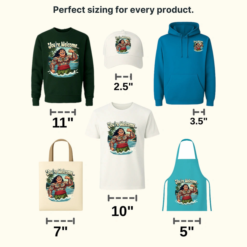 You're Welcome Disney Designs - DTF Heat Transfers