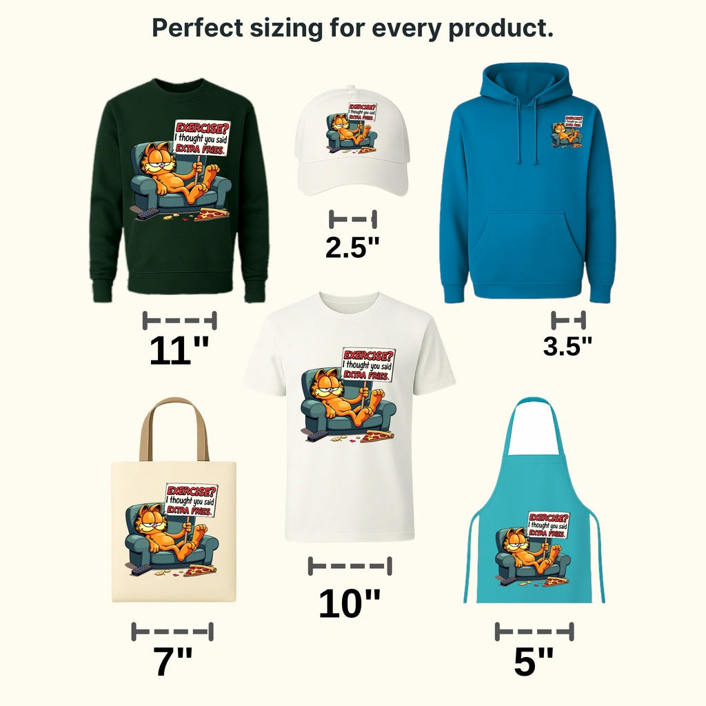 Exercise?I Thought You Said Extra Fries Disney Designs - DTF Heat Transfers