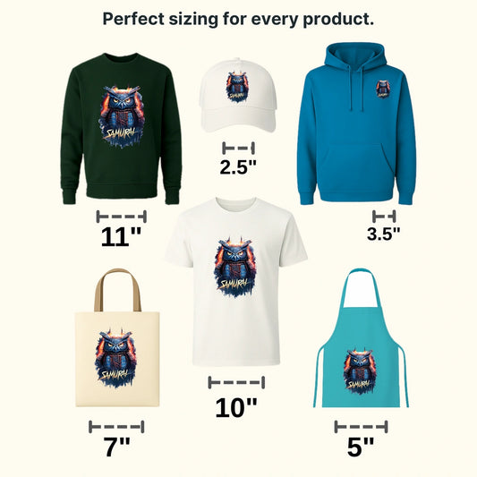Samurai Owl Asian Design - DTF Heat Transfer - transferlegend