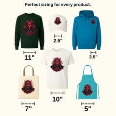 Red Devil Samurai Asian Design - DTF Heat Transfer - transferlegend