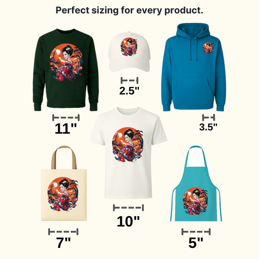 Woman Loves Geisha Asian Design - DTF Heat Transfer - transferlegend