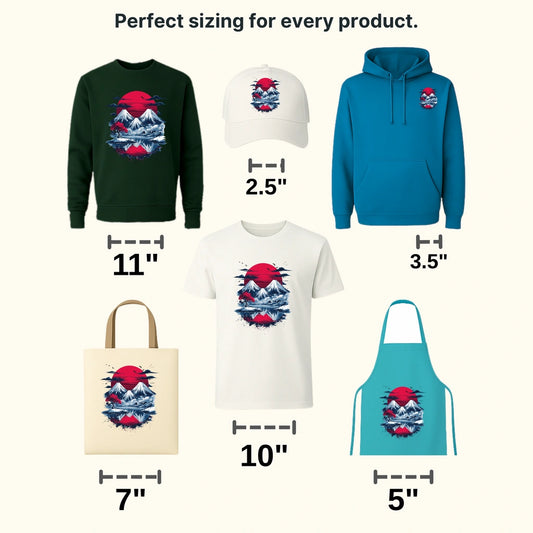 Mountains Night Asian Design - DTF Heat Transfer - transferlegend