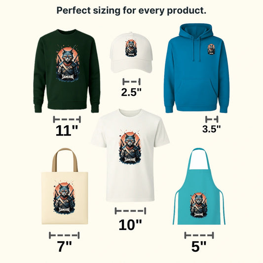Cat Fighting Samurai Asian Design - DTF Heat Transfer - transferlegend