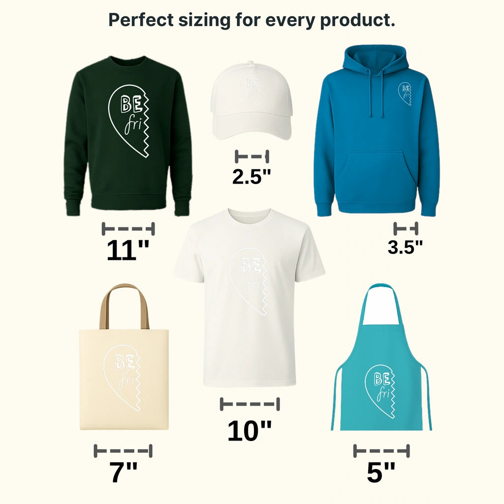 Best Friend Half Heart Fancy Matching design- DTF heat transfer - transferlegend