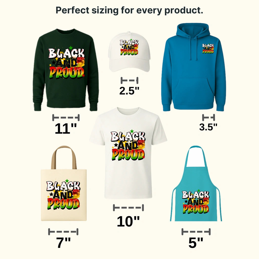 Black And Proud - BLM design DTF heat transfer - transferlegend