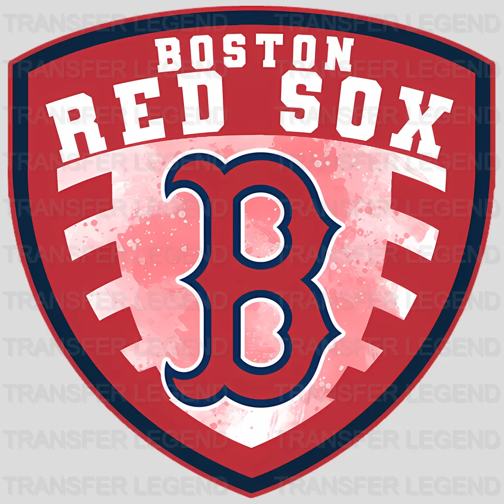 Boston Red Sox MLB Classic Shield Logo Badge - DTF Iron On Transfer