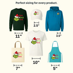 Stink Stank Stunk Grinch Smiley Face Design, Christmas Design, Dtf Heat Transfer - transferlegend
