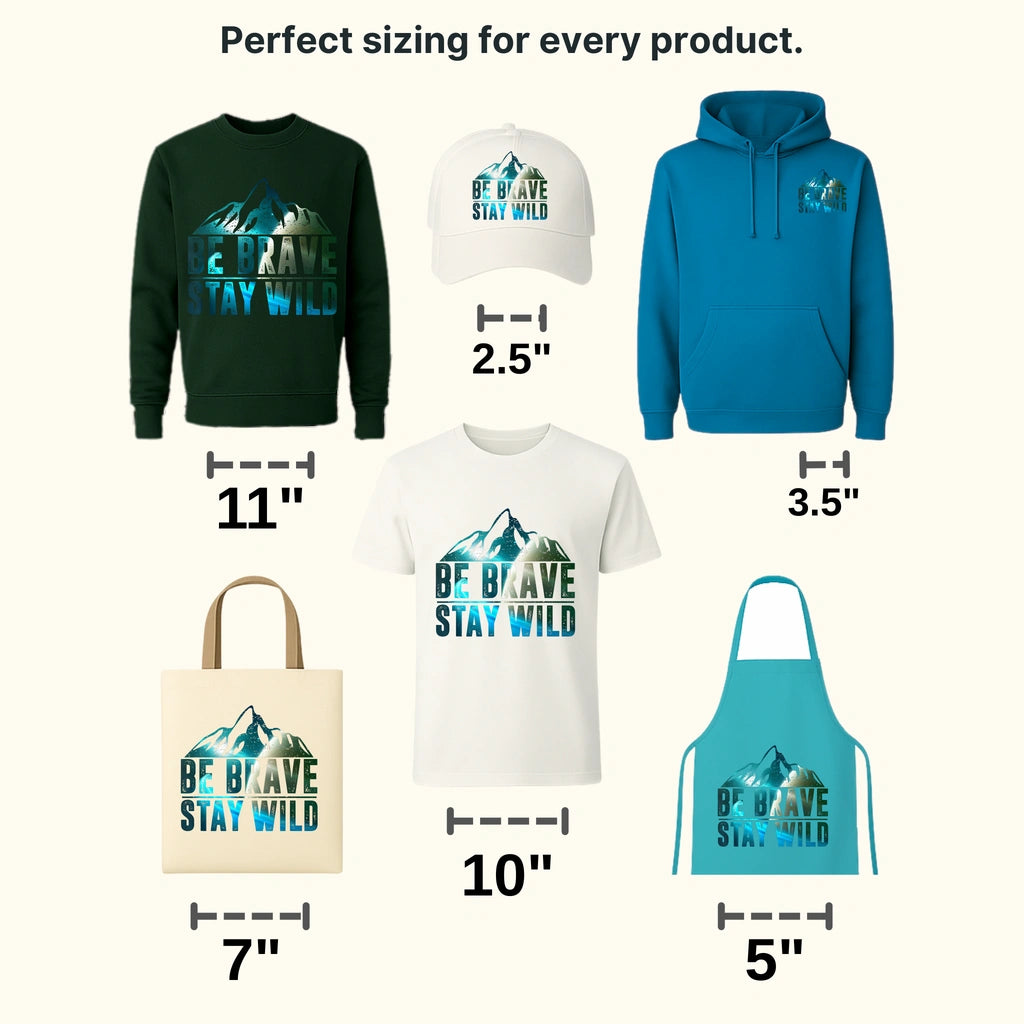 Be Brave Stay Wild - Hiking Design - DTF heat transfer - transferlegend