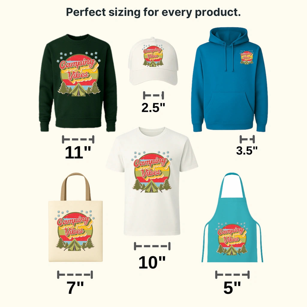 Camping Vibes Design - DTF heat transfer - transferlegend