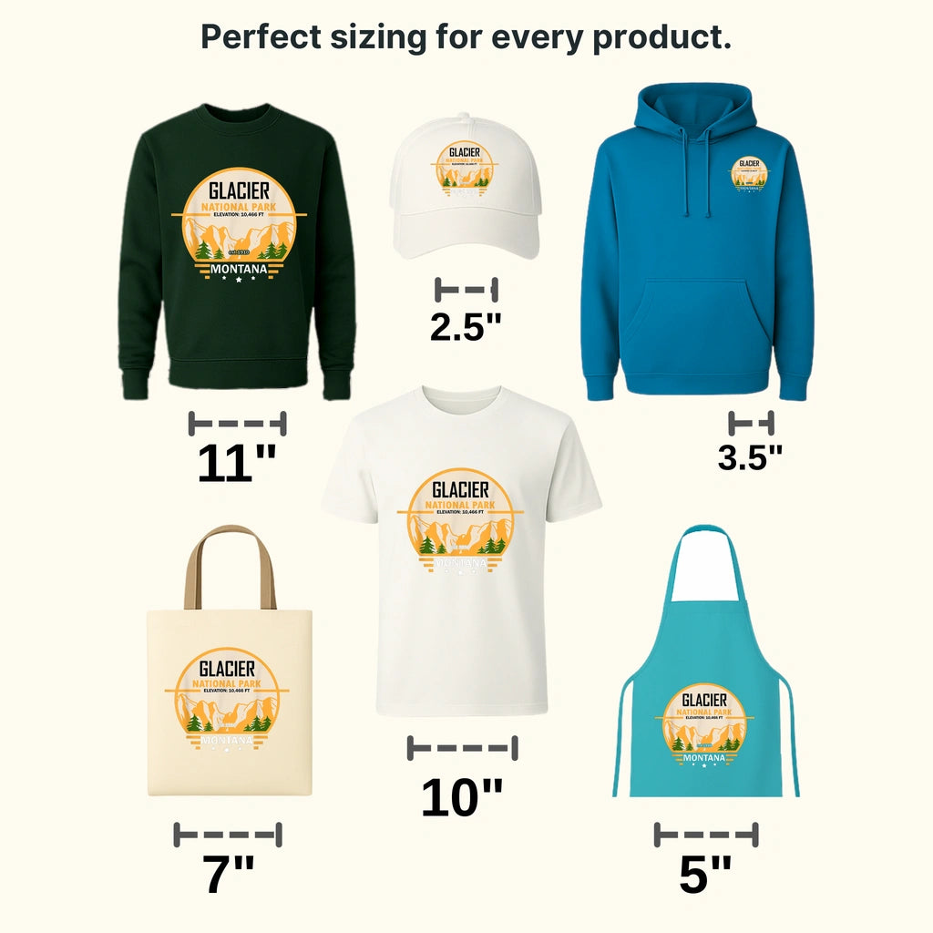 Glacier National Park Montana Design - DTF heat transfer - transferlegend