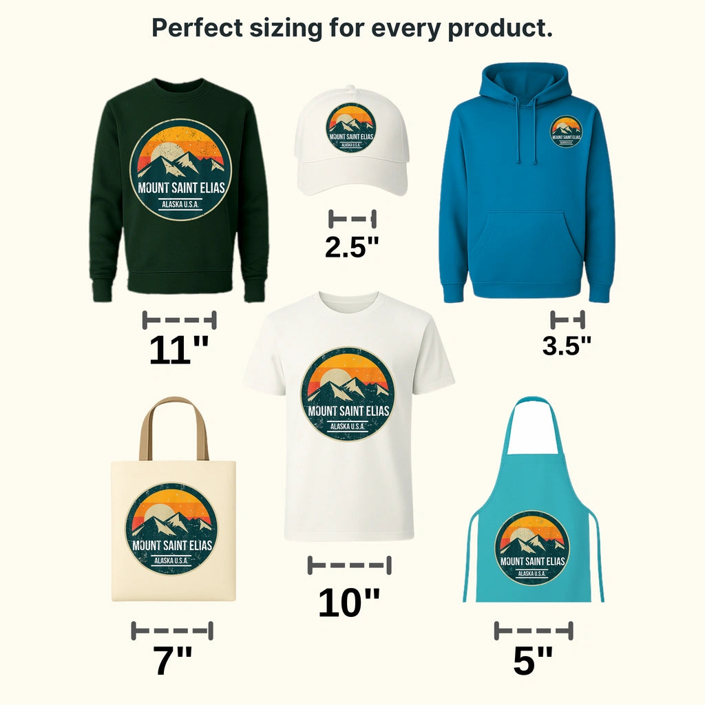Mount Saint Elias Alaska U.S.A - Vintage Camping Design - DTF heat transfer - transferlegend