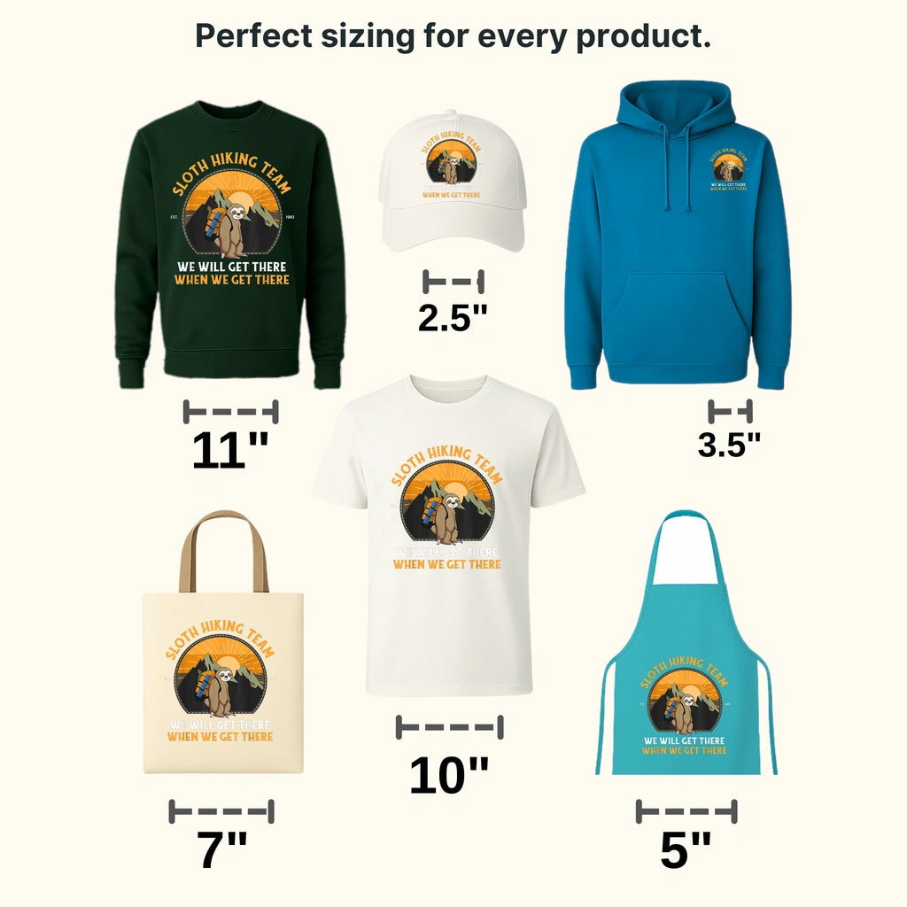 Sloth Hiking Team We Will Get There When We Get There EST. 1983 - Funny Retro Hiking Team Design - DTF heat transfer - transferlegend