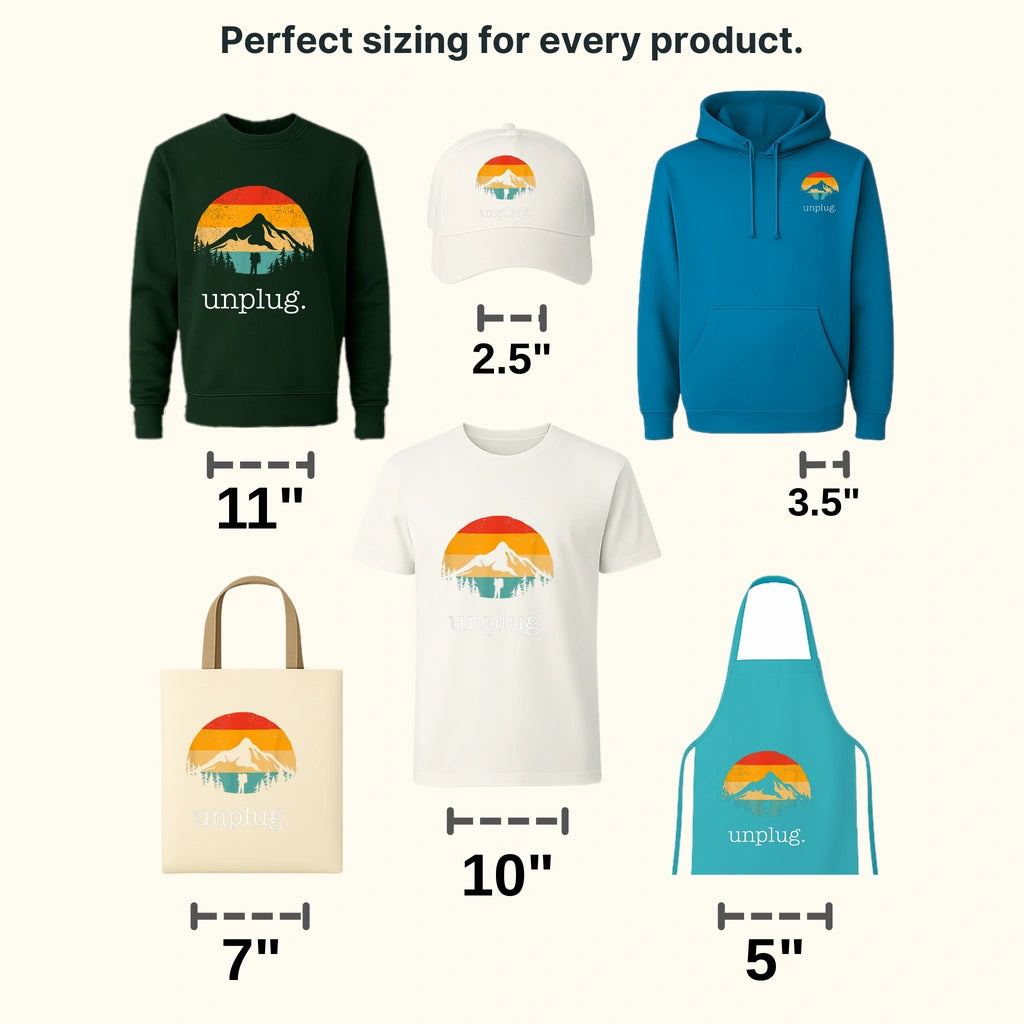 Unplug. Hiking Apparel - Hiker Hiking Design - DTF heat transfer - transferlegend