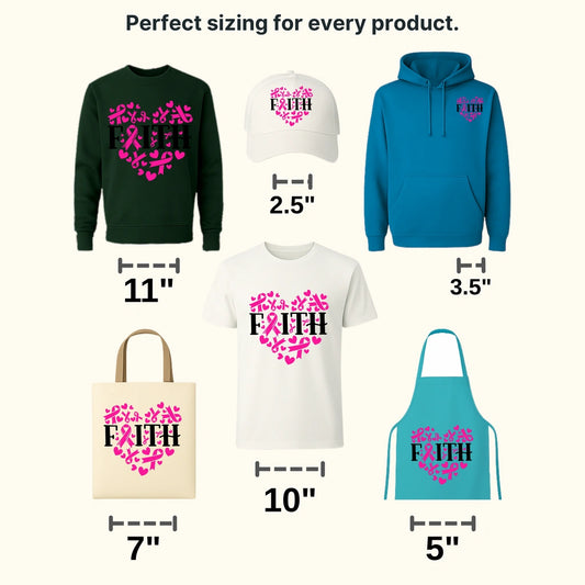 F&ith Brea Cancer Support Design - DTF heat transfer - transferlegend