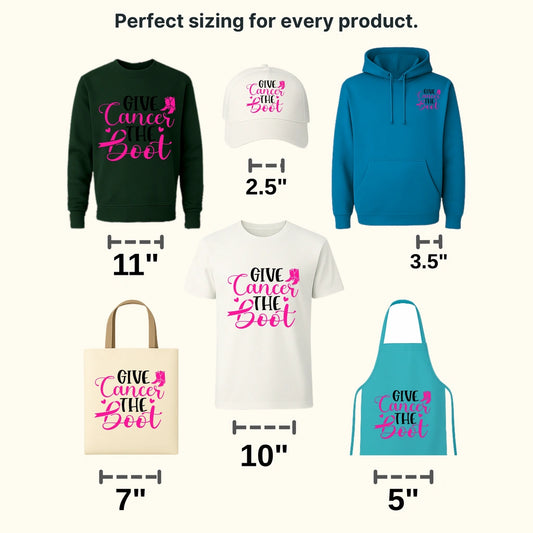 Give Cancer The Boot T-Shirt, Cancer Support Design - DTF heat transfer - transferlegend