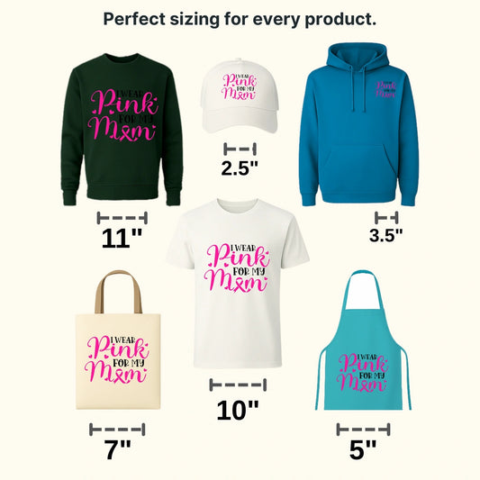 I Wear Pink For My Mom Cancer Design - DTF heat transfer - transferlegend