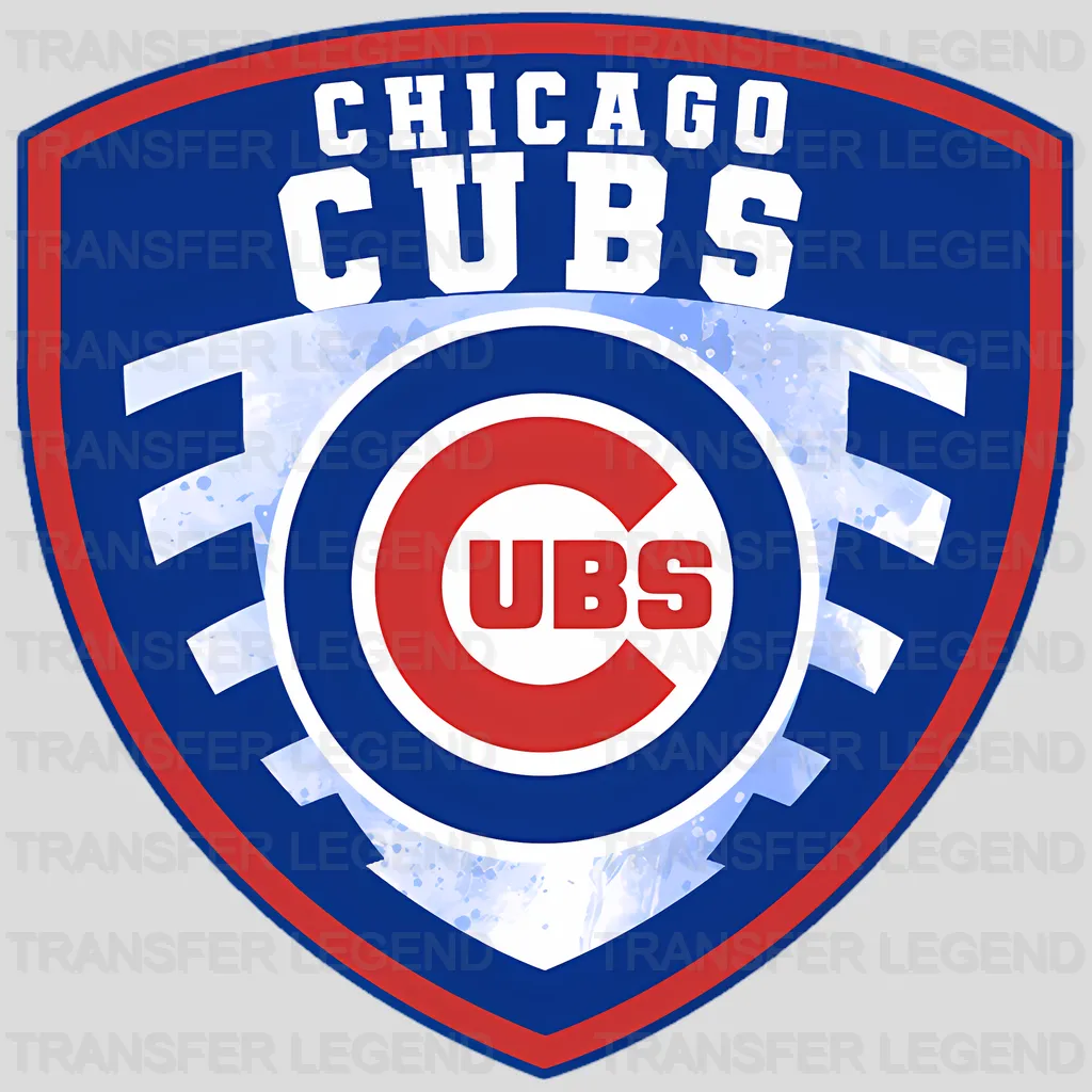 Chicago Cubs MLB Vertical Bookmark Style Strip Logo - DTF Iron On Transfer