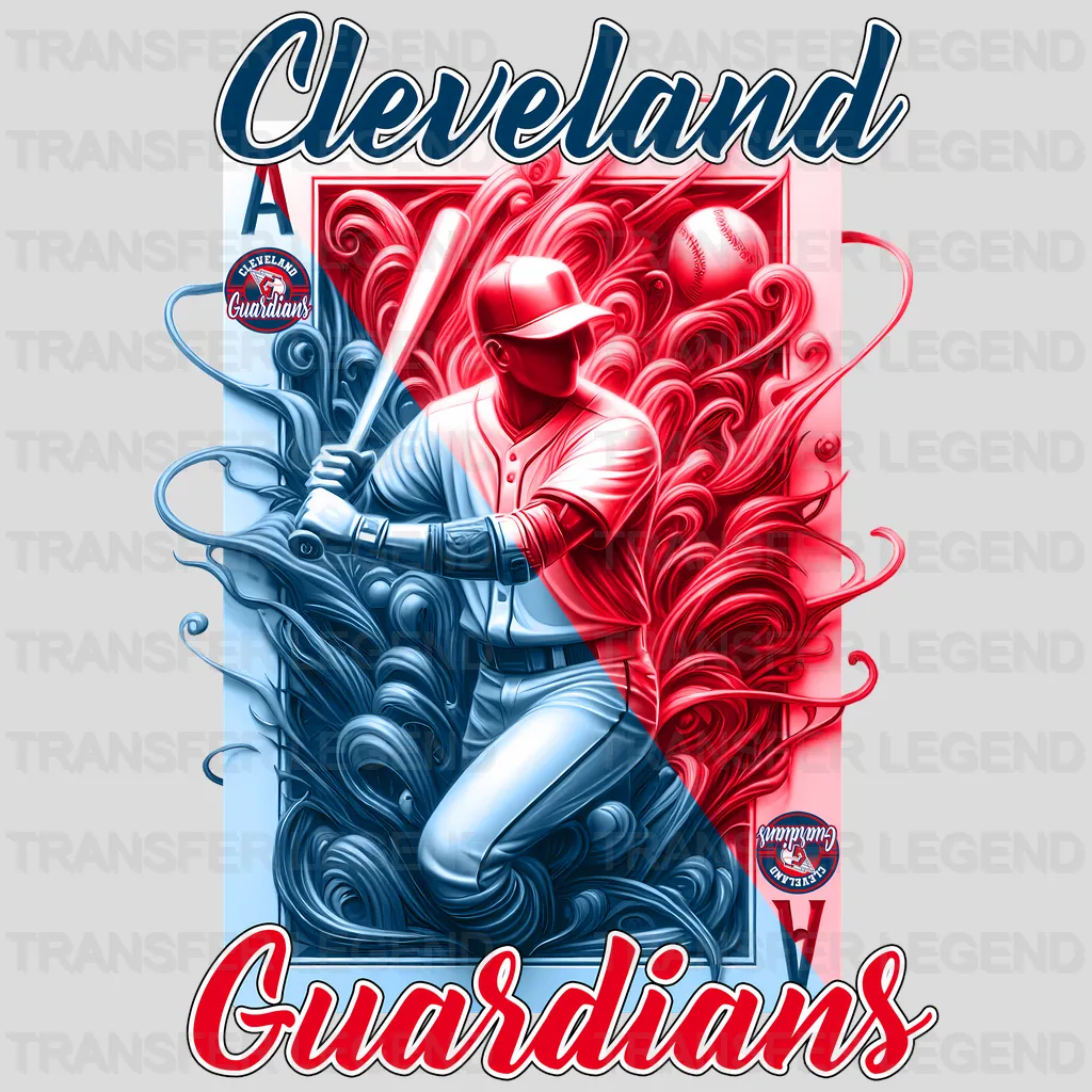 Cleveland Guardians MLB Vintage Grunge Poster Graphic - DTF Iron On Transfer