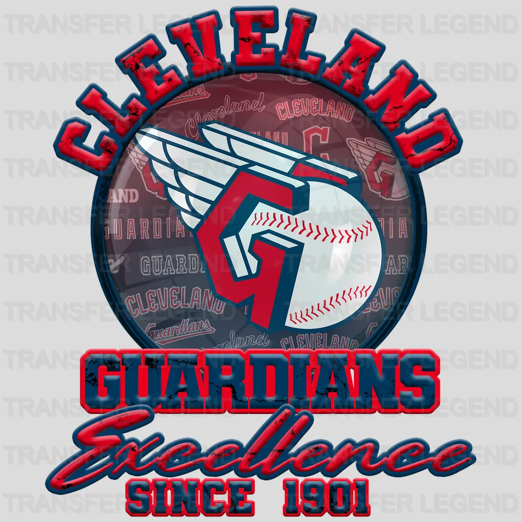 Cleveland Guardians MLB Excellence Since 1901 DTF Iron On Transfer