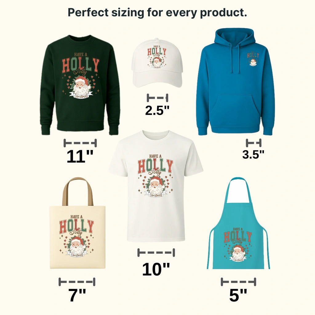 HAVE A HOLLY JOLLY CHRISTMAS Christmas Design - DTF heat transfer - transferlegend