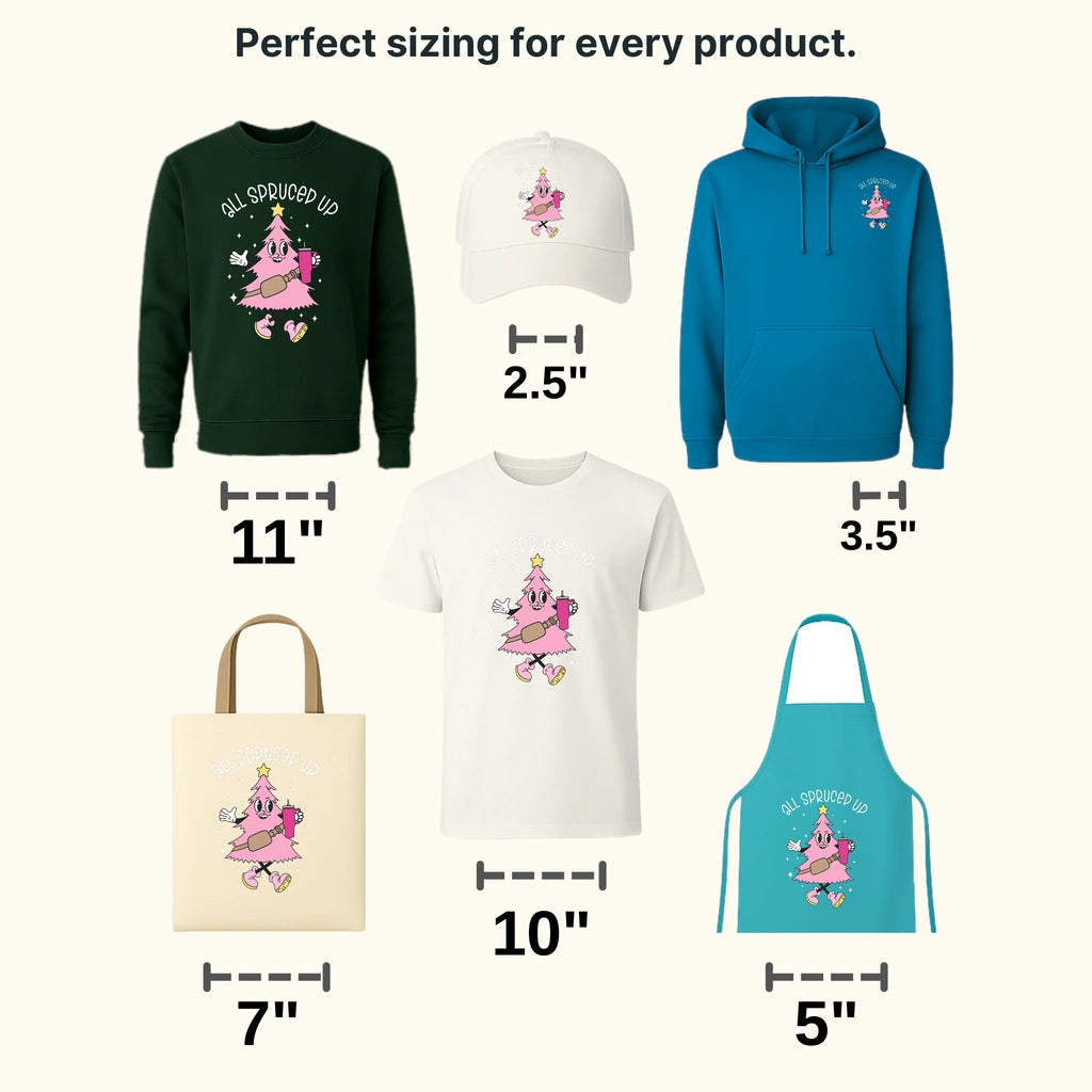 SPRUCED UP, Christmas Design, Dtf Heat Transfer - transferlegend