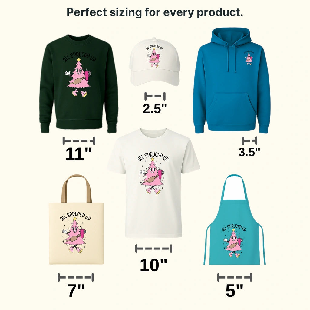 SPRUCED UP, Christmas Design, Dtf Heat Transfer - transferlegend