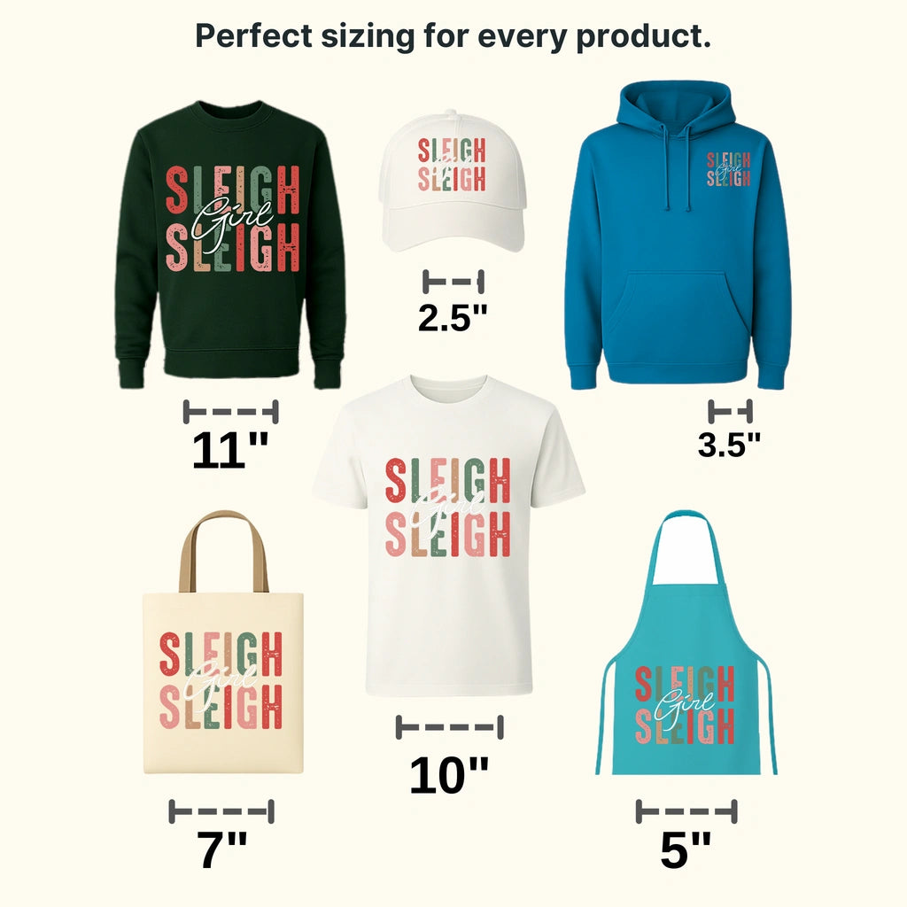 SLEIGH GIRL SLEIGH, Christmas Design - DTF heat transfer - transferlegend