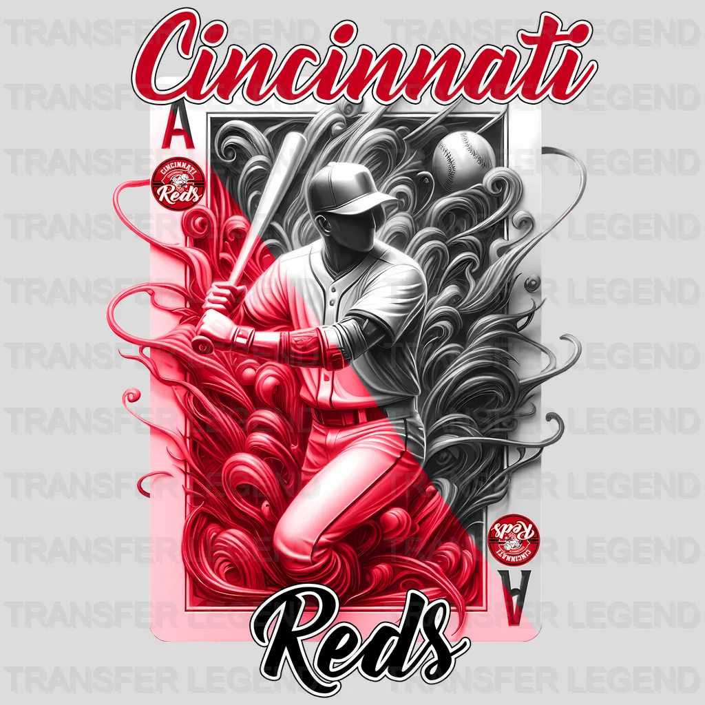 Cincinnati Reds MLB Vintage Pin-Up Style Poster Graphic - DTF Iron On Transfer