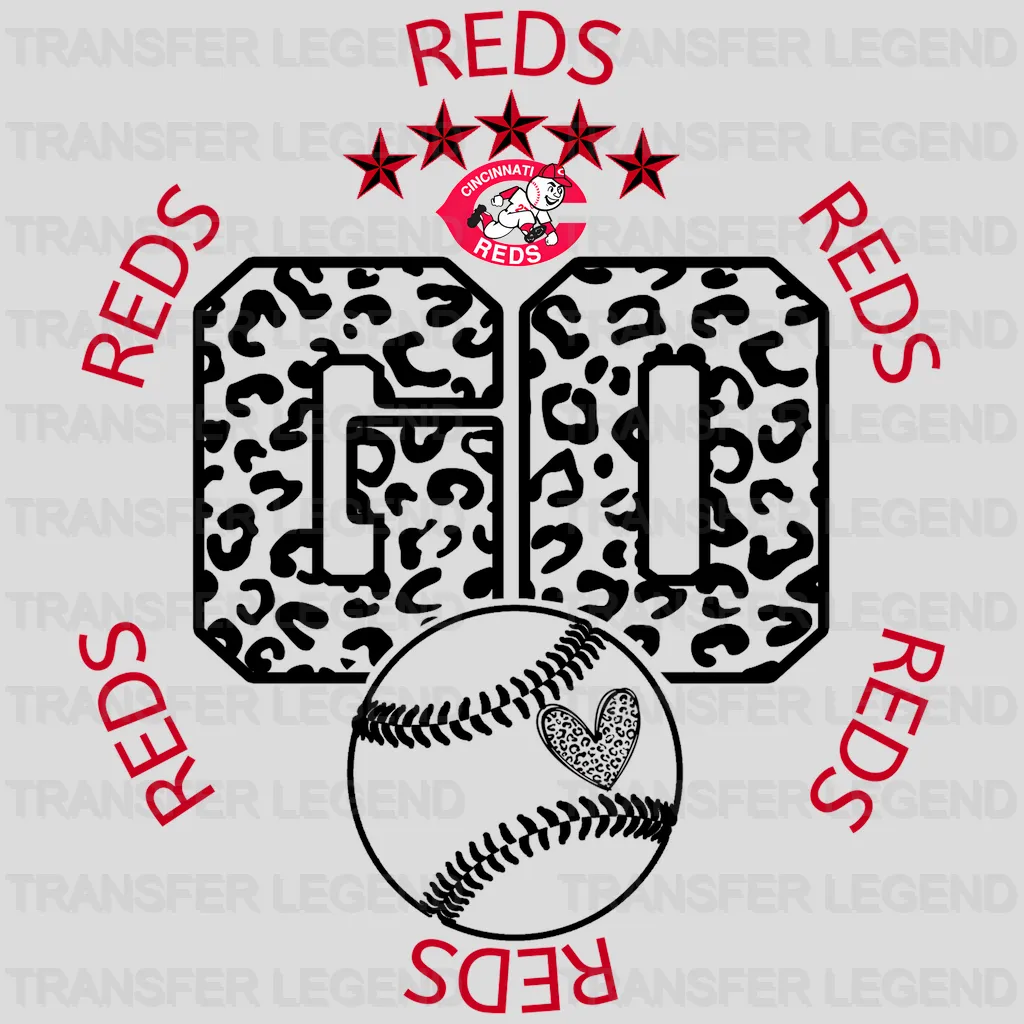 Cincinnati Reds MLB Go Reds DTF Iron On Transfer