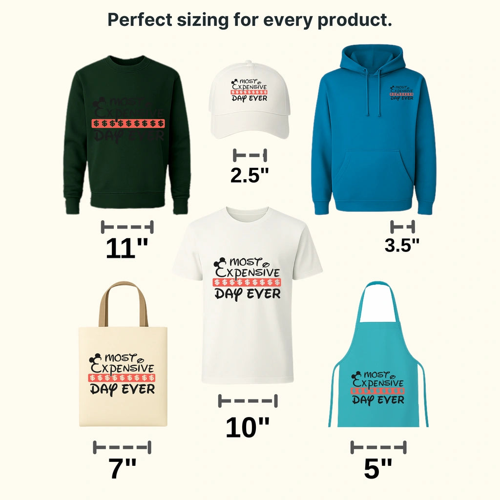 Mouse Most Expensive Day Ever Design - DTF heat transfer - transferlegend