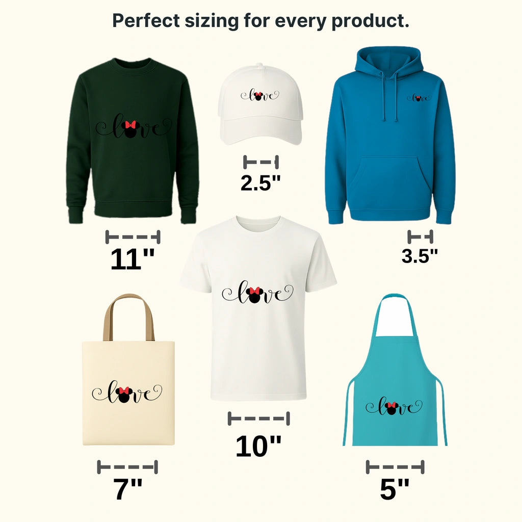 Mouse And Mi Love Design - DTF heat transfer - transferlegend