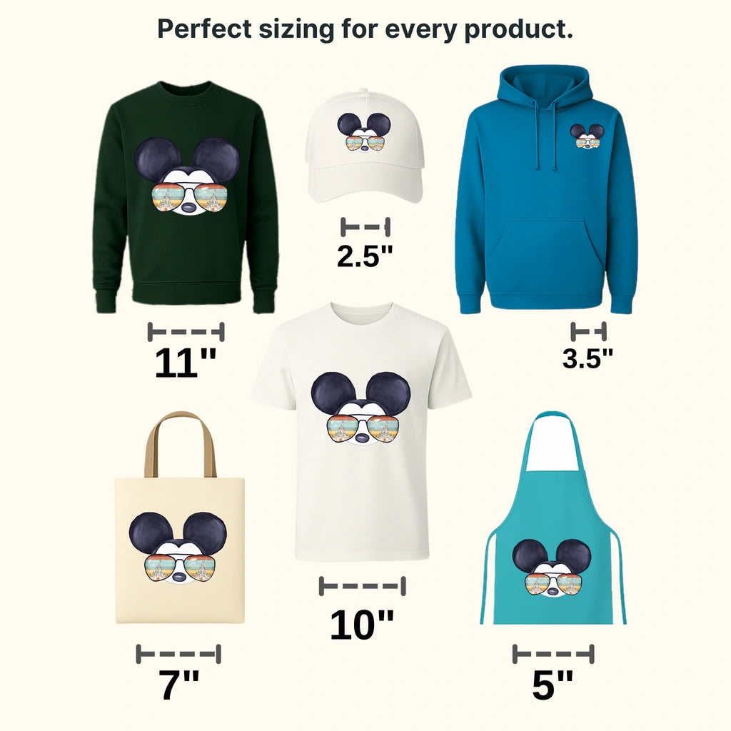 Castle Sunglasses Mouse And Mi Design - DTF heat transfer - transferlegend