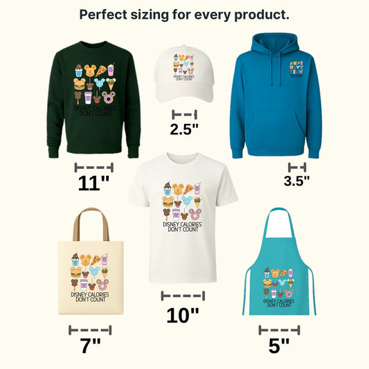 Calories Don't Count Snacks Design - DTF heat transfer - transferlegend