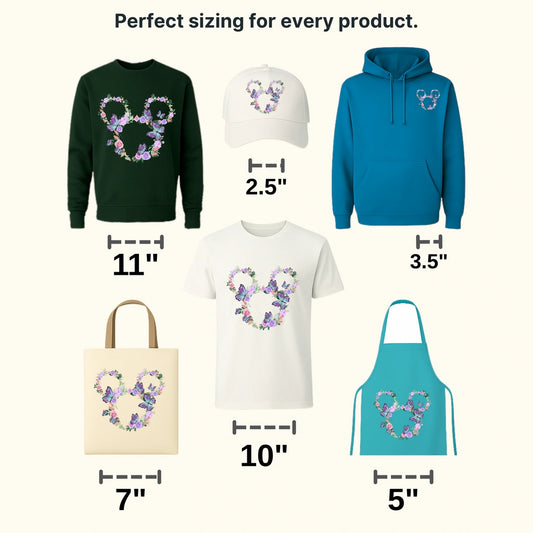 Floral Ears Design - DTF heat transfer - transferlegend