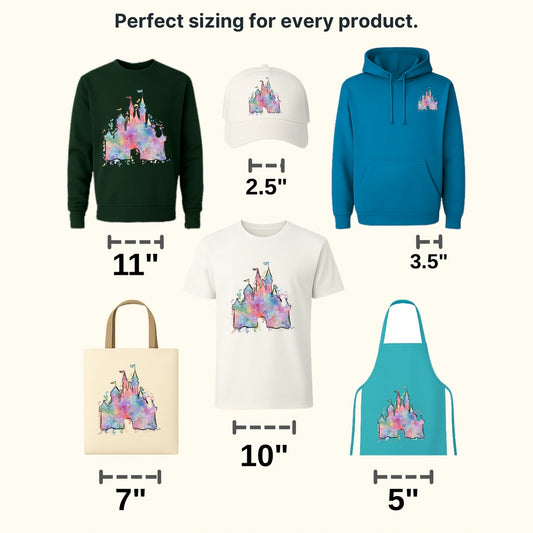 Castle Watercolor Design - DTF heat transfer - transferlegend