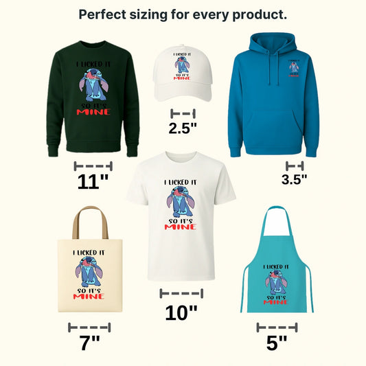 Stitch  I Licked It So It's Mine Design - DTF heat transfer - transferlegend