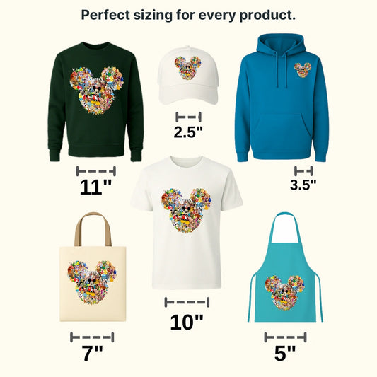 Mouse Head Characters Design - DTF heat transfer - transferlegend
