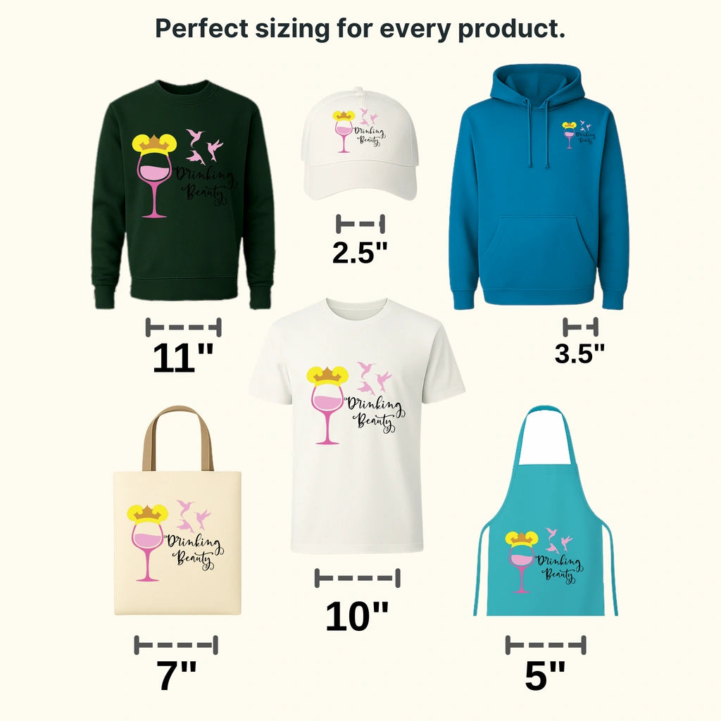 Ears Wine Glass Drinking Beauty Aurora Design - DTF heat transfer - transferlegend