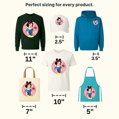 Snow White Snacks Micky Ears - Snow White and the Seven Dwarfs Design - DTF heat transfer - transferlegend
